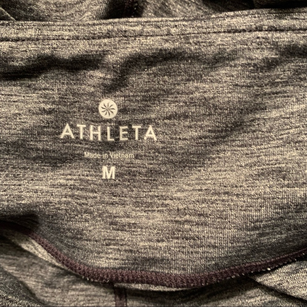 Athleta gray black white heathered leggings medium - Picture 3 of 6
